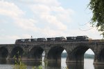 NS Train 15T has departed Enola yard and is crossing Rockville bridge